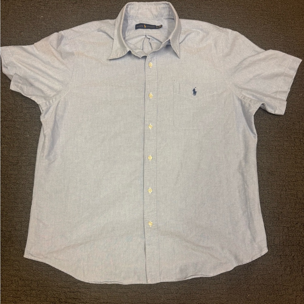 Ralph Lauren Men's Gray Casual Button Down Shirt